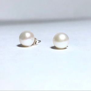Freshwater Pearl Stud Earrings Sterling Silver